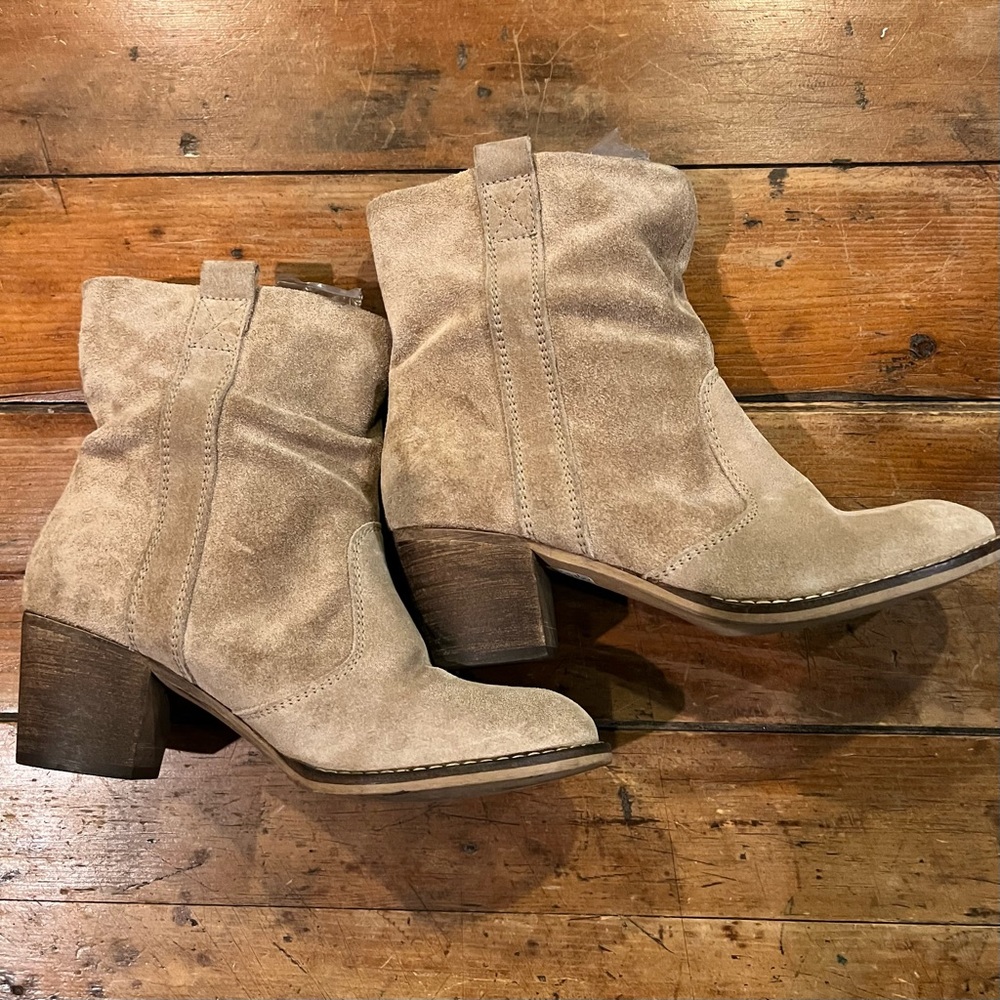 Sundance Lavorazione Artigiana, Suede, Leather, Booties, Euro 37 US Size 6.5-7